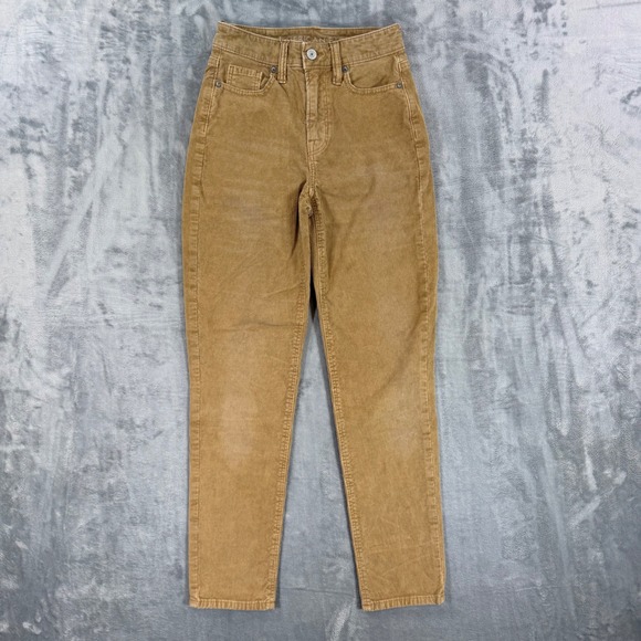 American Eagle Outfitters Pants - American Eagle Mom Straight Corduroy Jeans Women's Size 000‎ Tan Pants